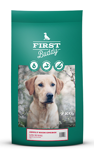 7 kg First Buddy Adult High Energy - voksenfoder med and og kanin